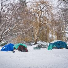 encampments in the winter